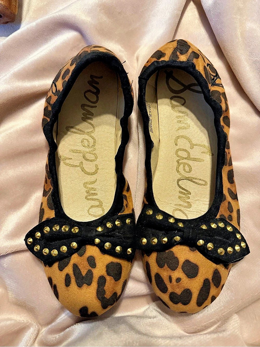 Sam Edelman Felicia Ballet Bow Leopard Flats US 4